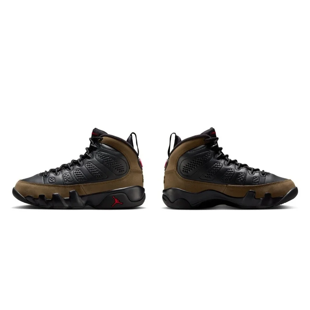 Nike Air Jordan 9 Retro GS Black/Olive Kids HV4574 030 - Size 7Y